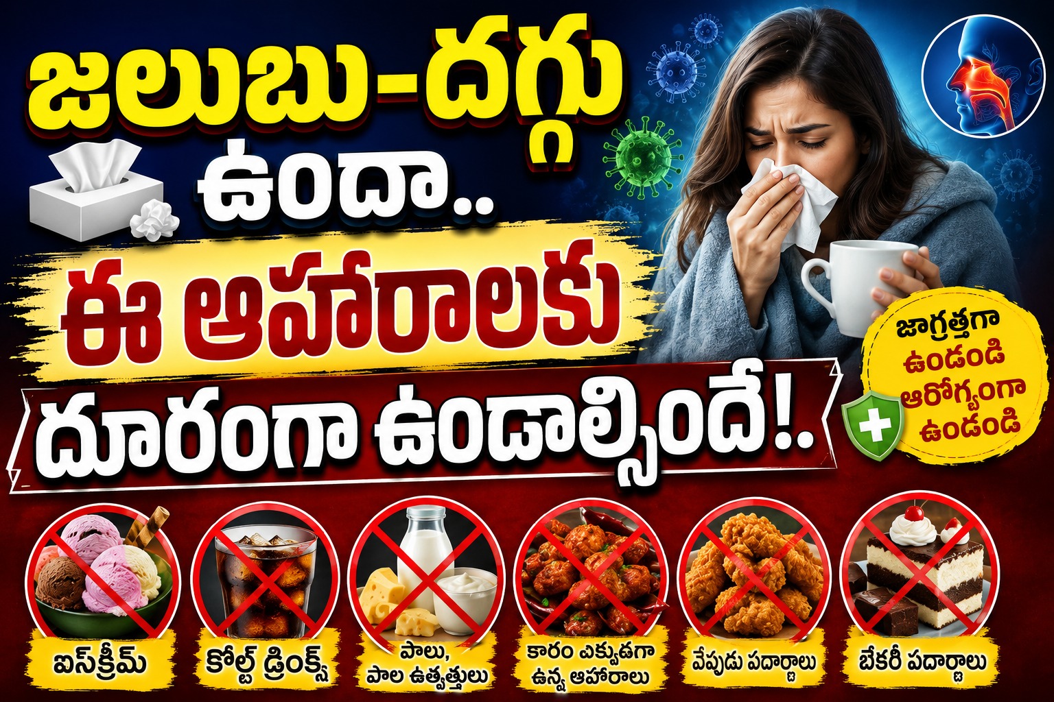 Health: జలుబు-దగ్గు ఉందా.. వీటికి దూరంగా ఉండాల్సిందే!..