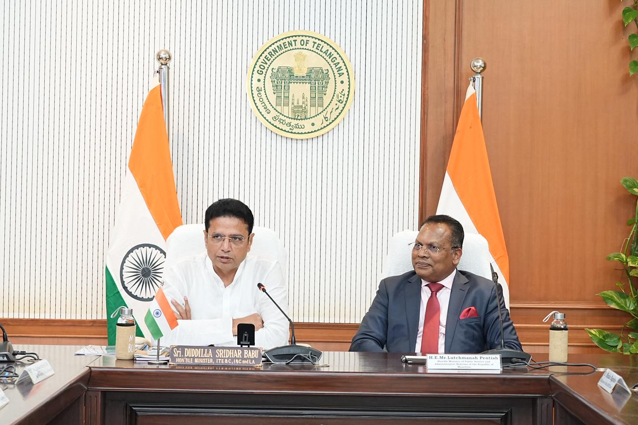 Telangana: మంత్రి శ్రీధర్ బాబుతో మారిషస్ మంత్రి భేటీ.. కీలక అంశాలపై చర్చలు!..