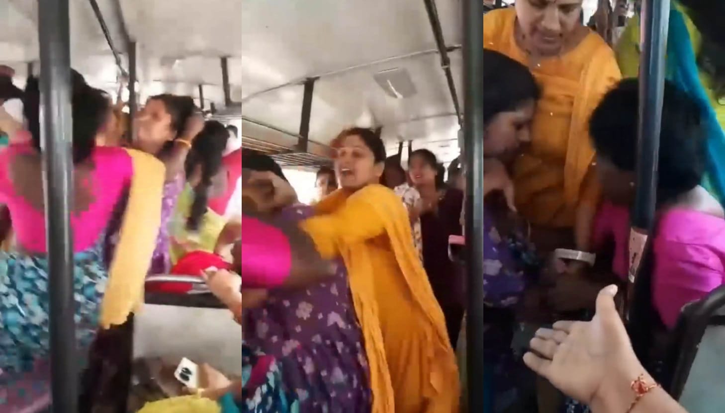 VIRAL: ఫ్రీ బస్సులో సీటు కోసం లొల్లి.. జుట్టు పట్టుకుని కొట్టుకున్న మహిళలు!