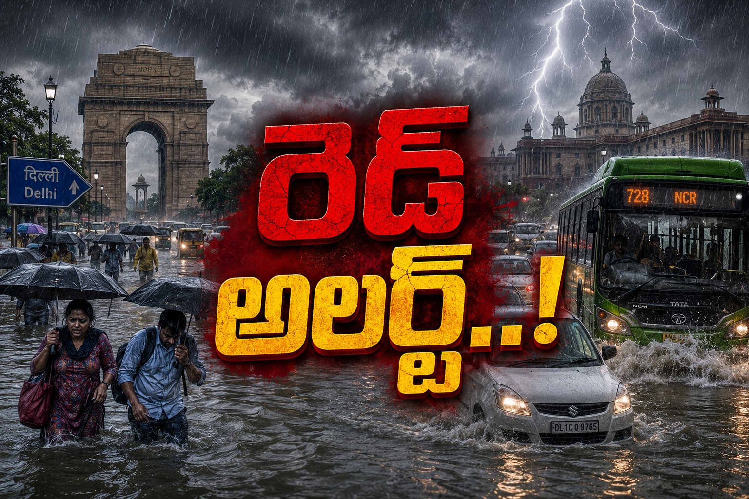 ఢిల్లీకి రెడ్ అలర్ట్.. వరద ముప్పుతో దేశ రాజధాని విలవిల!