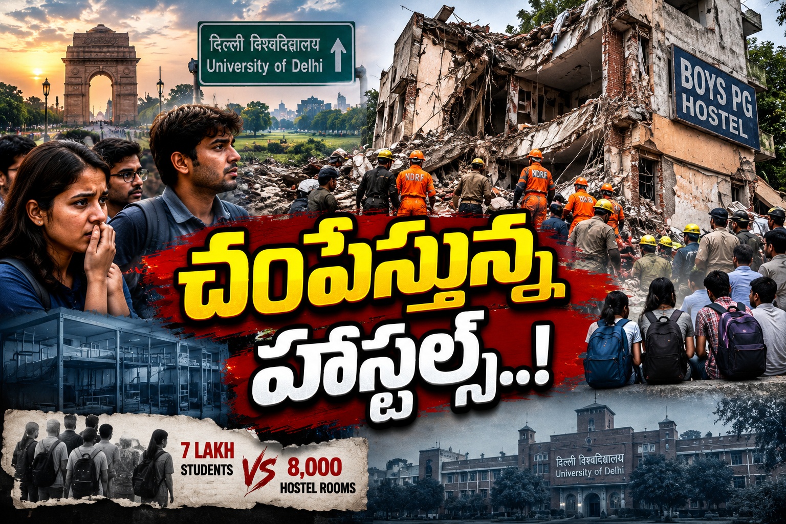 7 లక్షల మంది.. 8 వేల గదులు..! ఢిల్లీ హాస్ట‌ళ్ల‌లో విద్యార్థుల ప్రాణాలకు లెక్క లేదా?